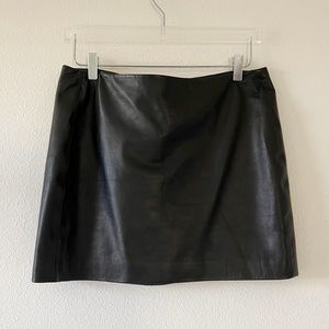 Sezane Harlow Leather Mini Skirt